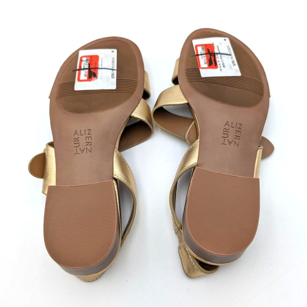 Naturalizer Meesha Strappy Sandals Open Toe Women's Gold Size US6.5M EU36.5 - Picture 8 of 10